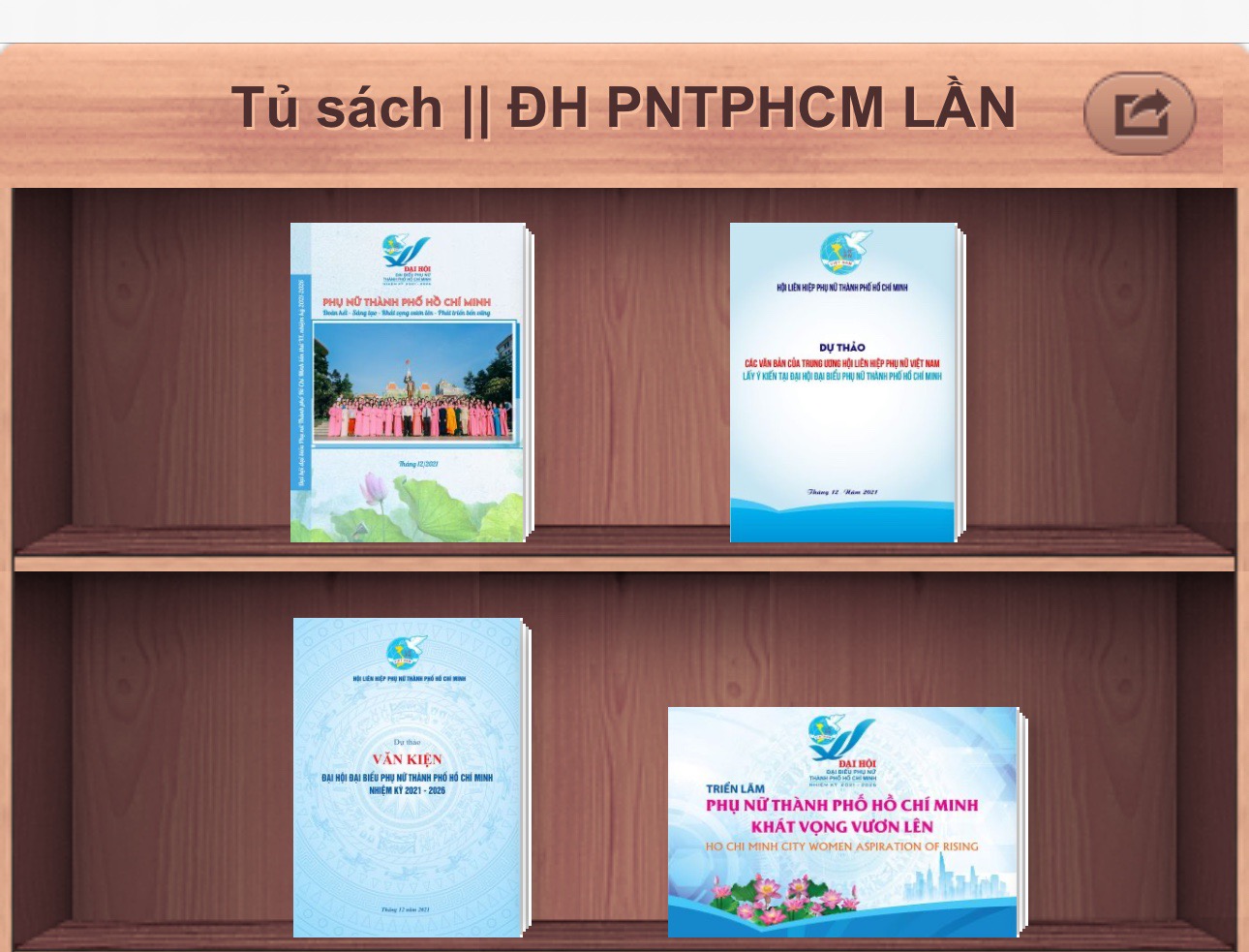 Tủ sách || ĐHĐB PN TPHCM LẦN THỨ XI